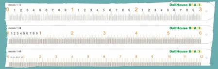 régua medida nas escalas
